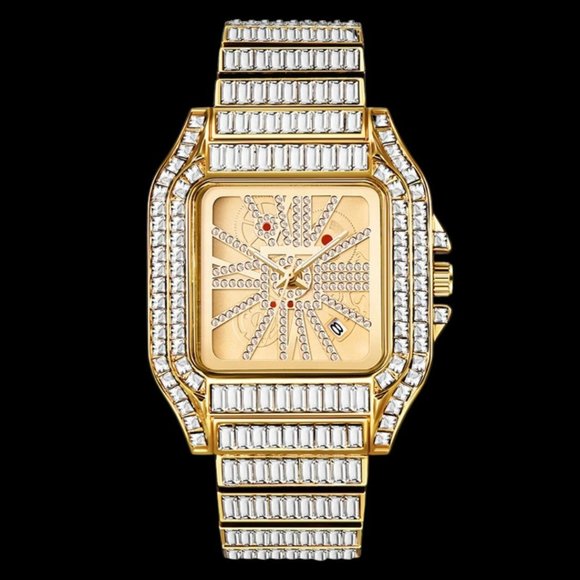 Square Diamond Luxury Design Iced Out Watch - Picture 7 of 7